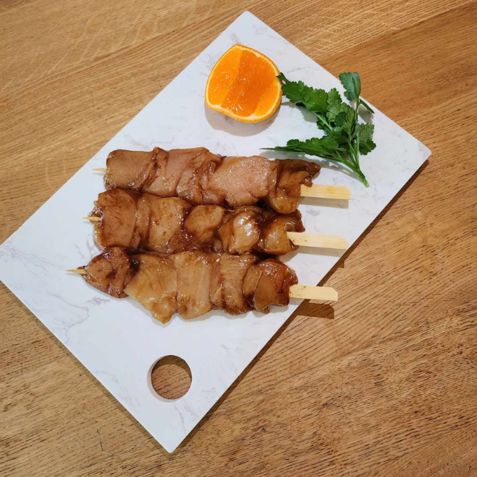 Chicken Breast BBQ Skewers per KG